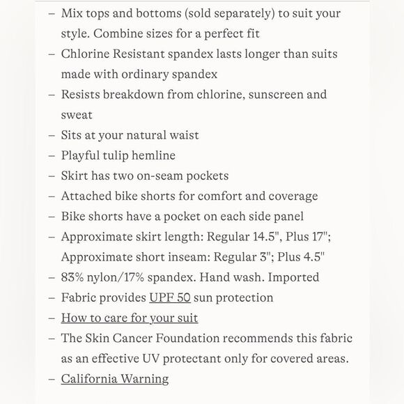 Land's End Plus Size tulip hem swim skort 4 pockets shorts BLACK  extra small - Picture 10 of 12